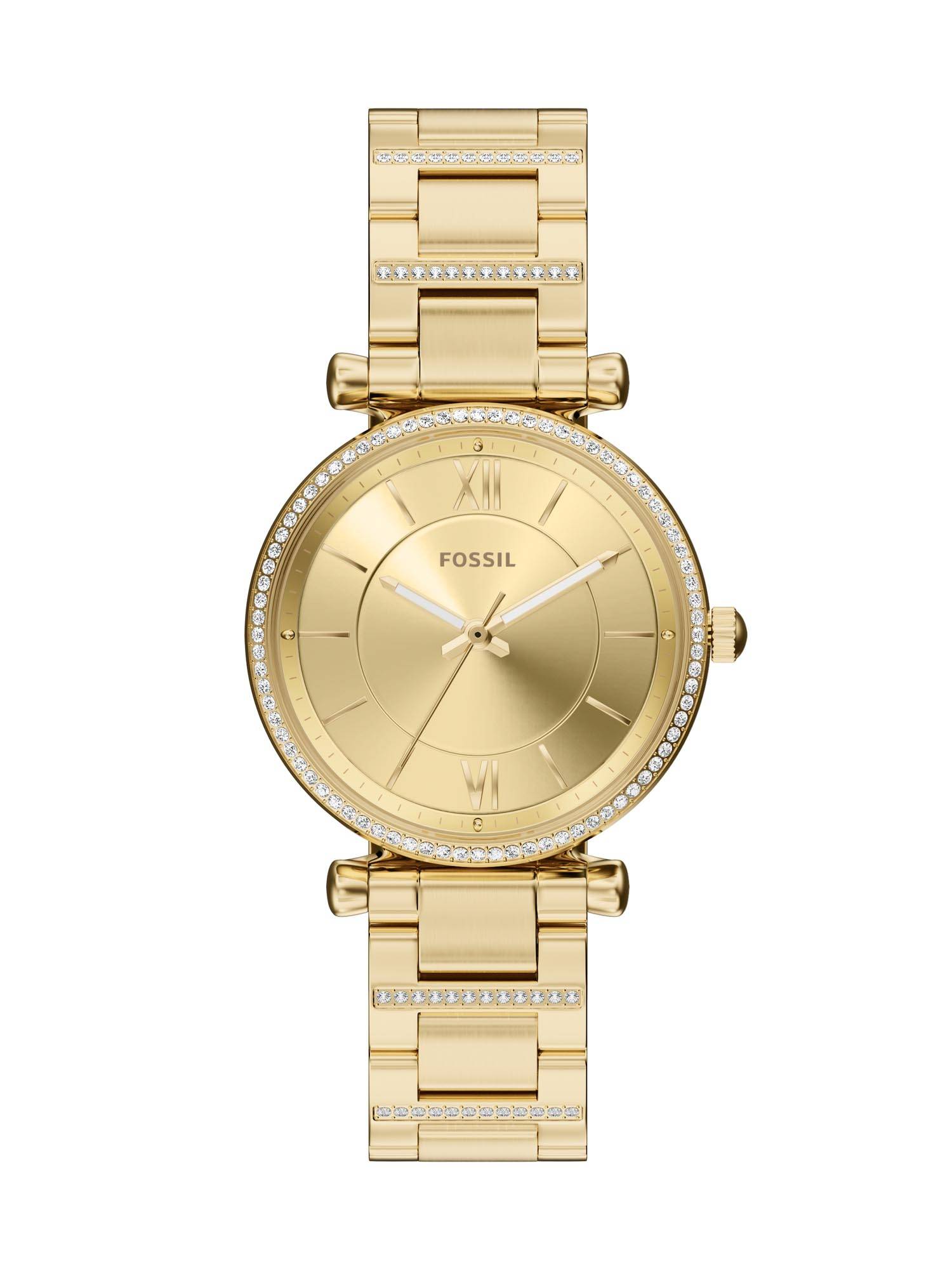 Fossil Carlie Gold Toned Women Quartz Watch (ES5465) (M)