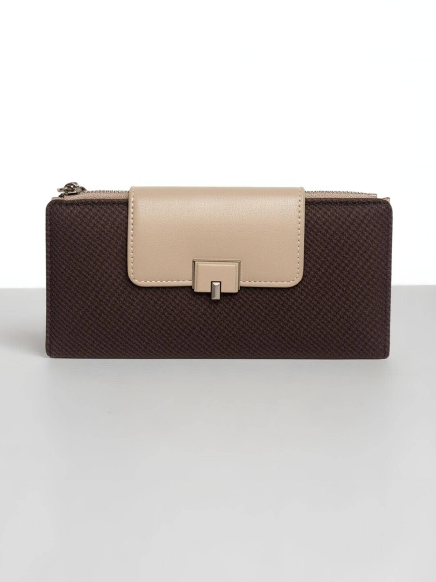 CrossKulture Women Brown Textured Wallet