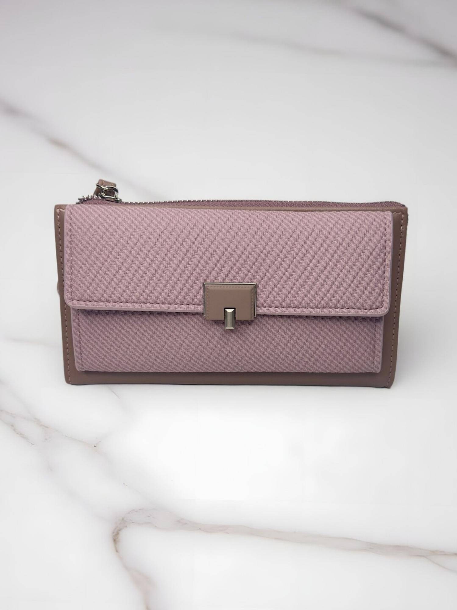 CrossKulture Women Peach Textured Wallet