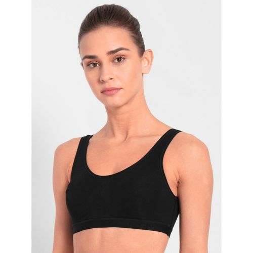 Jockey Women's Super Combed Cotton Elastane Stretch Full Coverage Slip-On  Active Bra 1376 – Online Shopping site in India