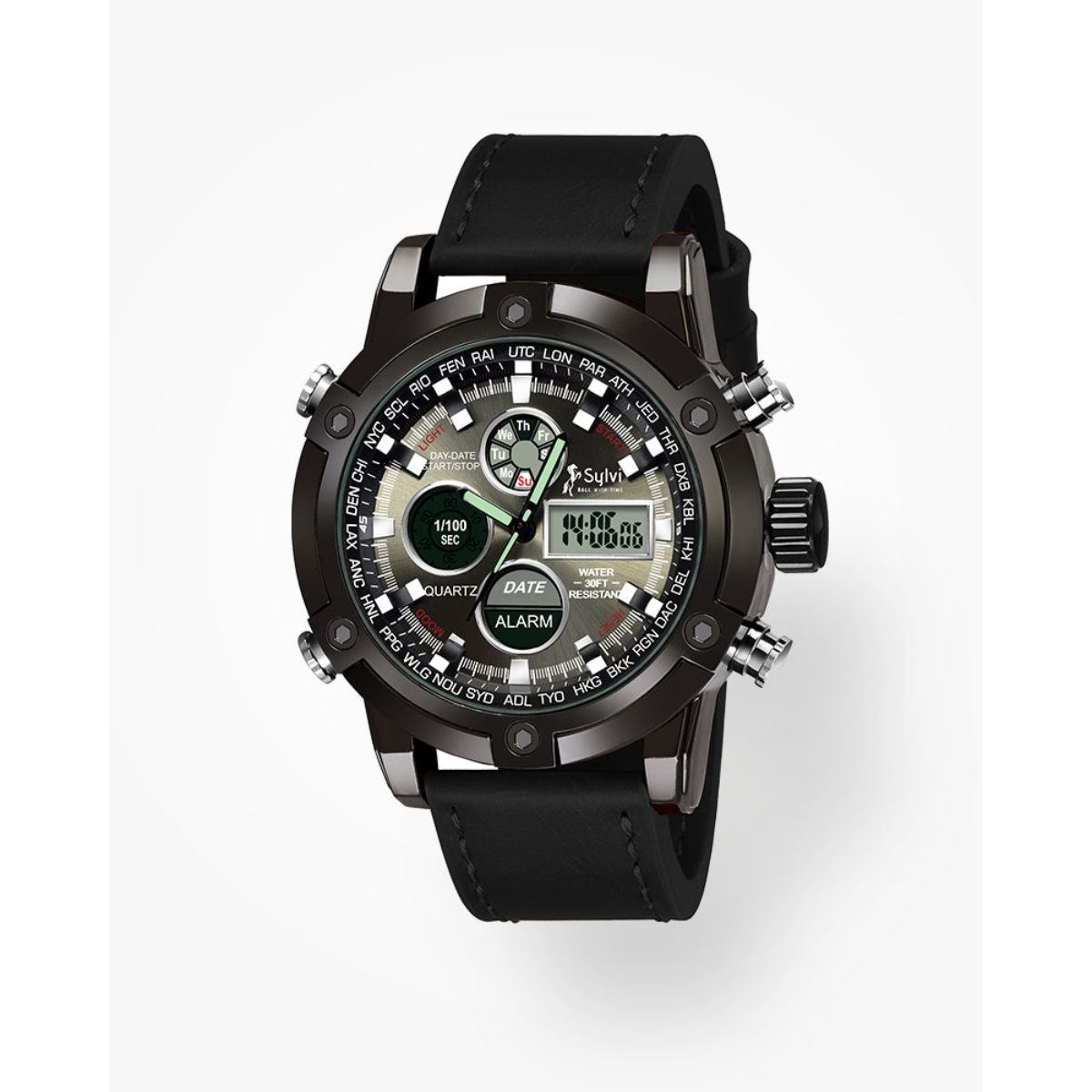 SYLVI World Time Fully Multi-functional Analog Digital Watch For Men | Best  watches for men, Buy watches online, Watches for men
