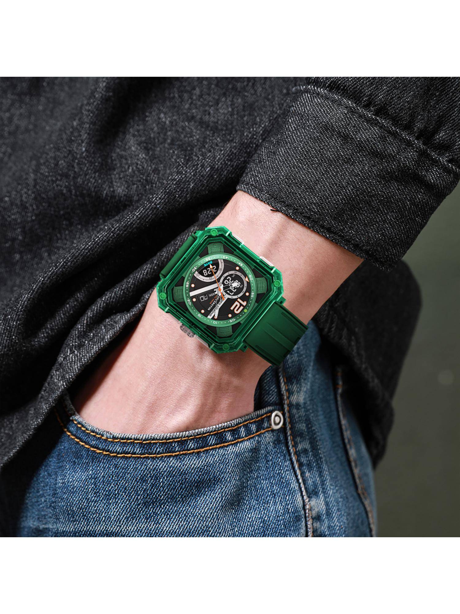 CARLINGTON Velocity Series Green Analog-Digital Sports Watch (8121) (M)