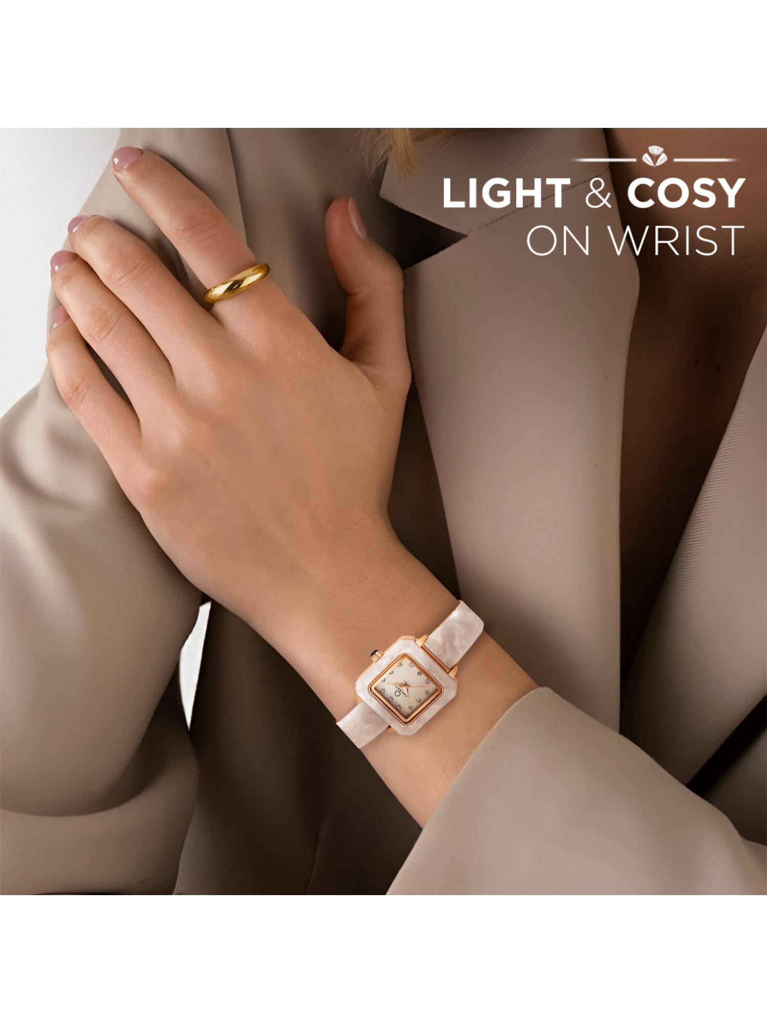 CARLINGTON Diva Series White Analog Women Wrist Watch (121) (M)