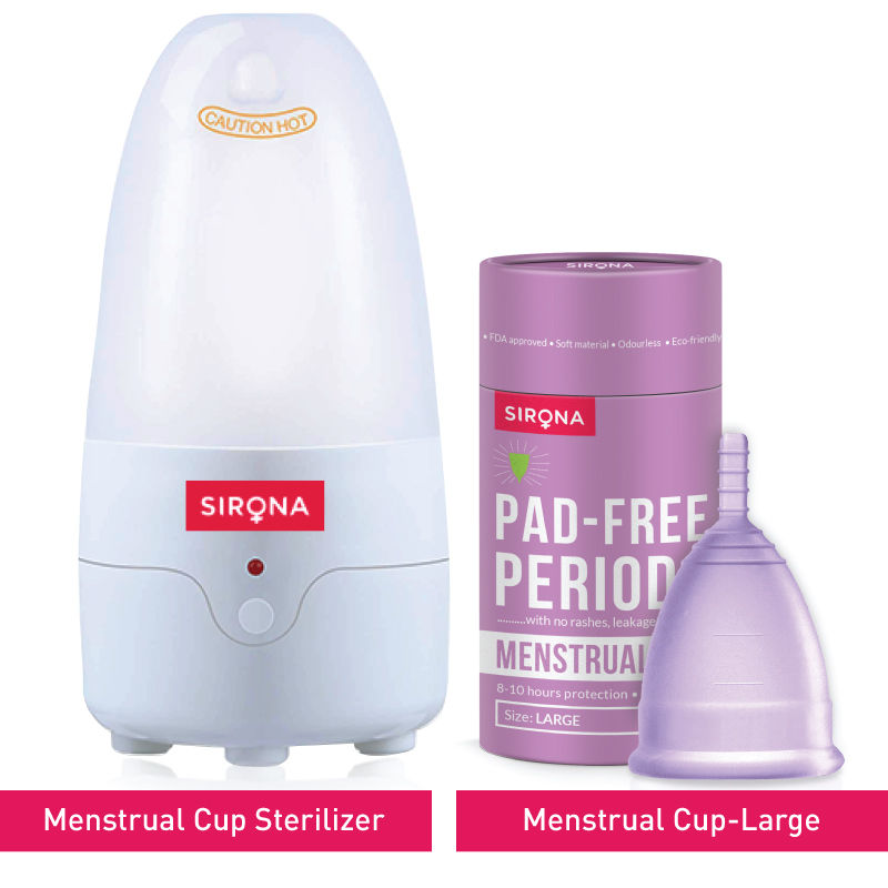 Sirona Fda Approved Reusable Menstrual Cup (Large) With Menstrual Cup