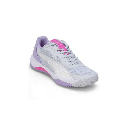 Puma NOVA Court Womens Grey Purple Tennis Shoes (UK 3) - Main Image