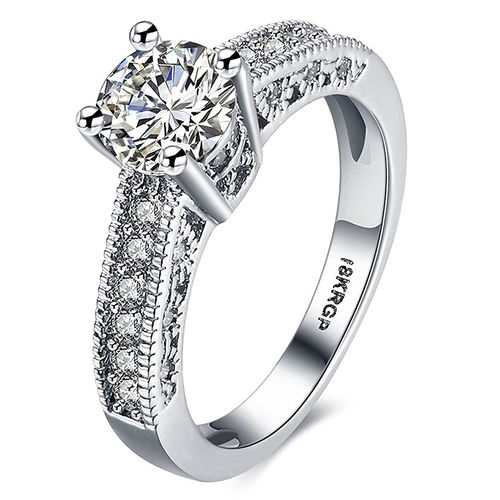 Karatcart Platinum Plated Elegant Austrian Crystal Ring