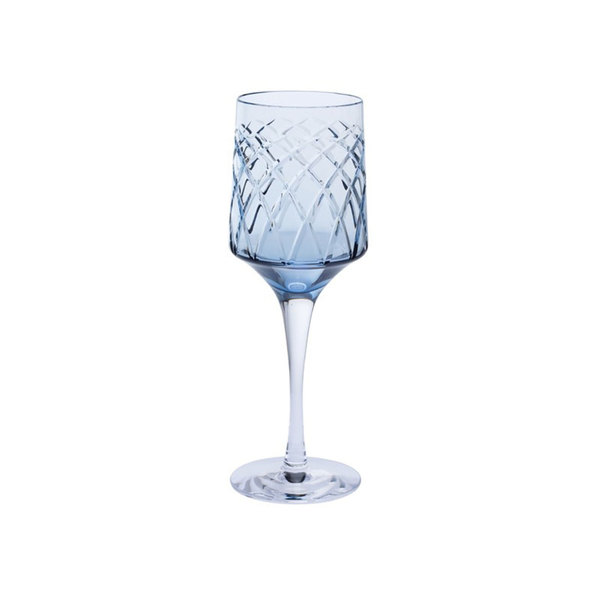 Royal Brierley Harris Wine Ink Blue Glass