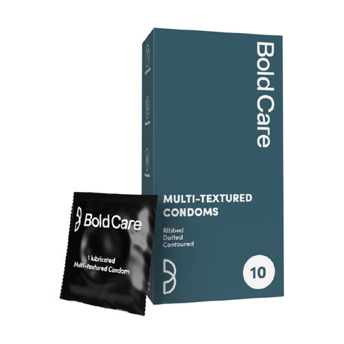 Buy Bold Care Multi-textured Condoms - Ribbed, Dotted, & Contoured -  Lubricated - Pack Of 10 Online