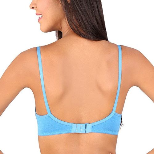 Buy Bralux Bela T-Shirt Bra Melange Black - Melange Blue Set Of 2 Online