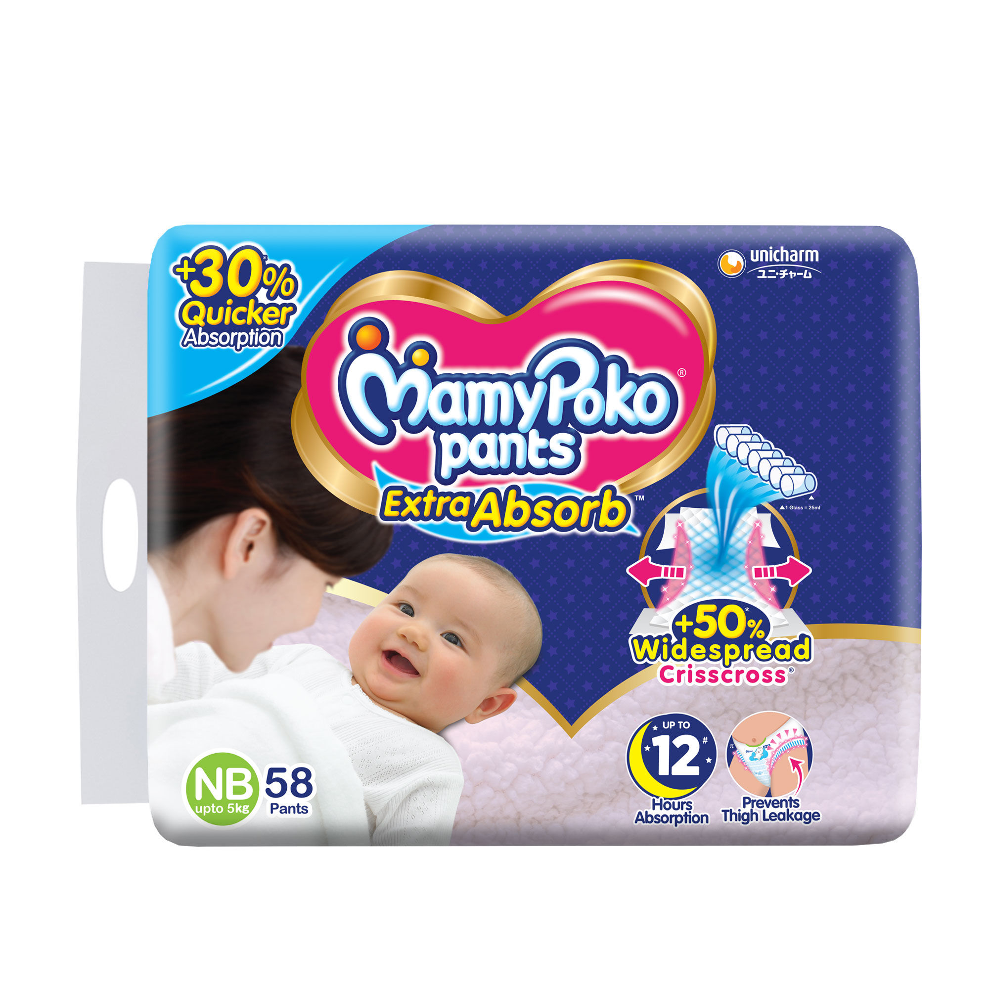 MamyPoko Extra Dry Skin Newborn / S Size-MamyPoko Malaysia