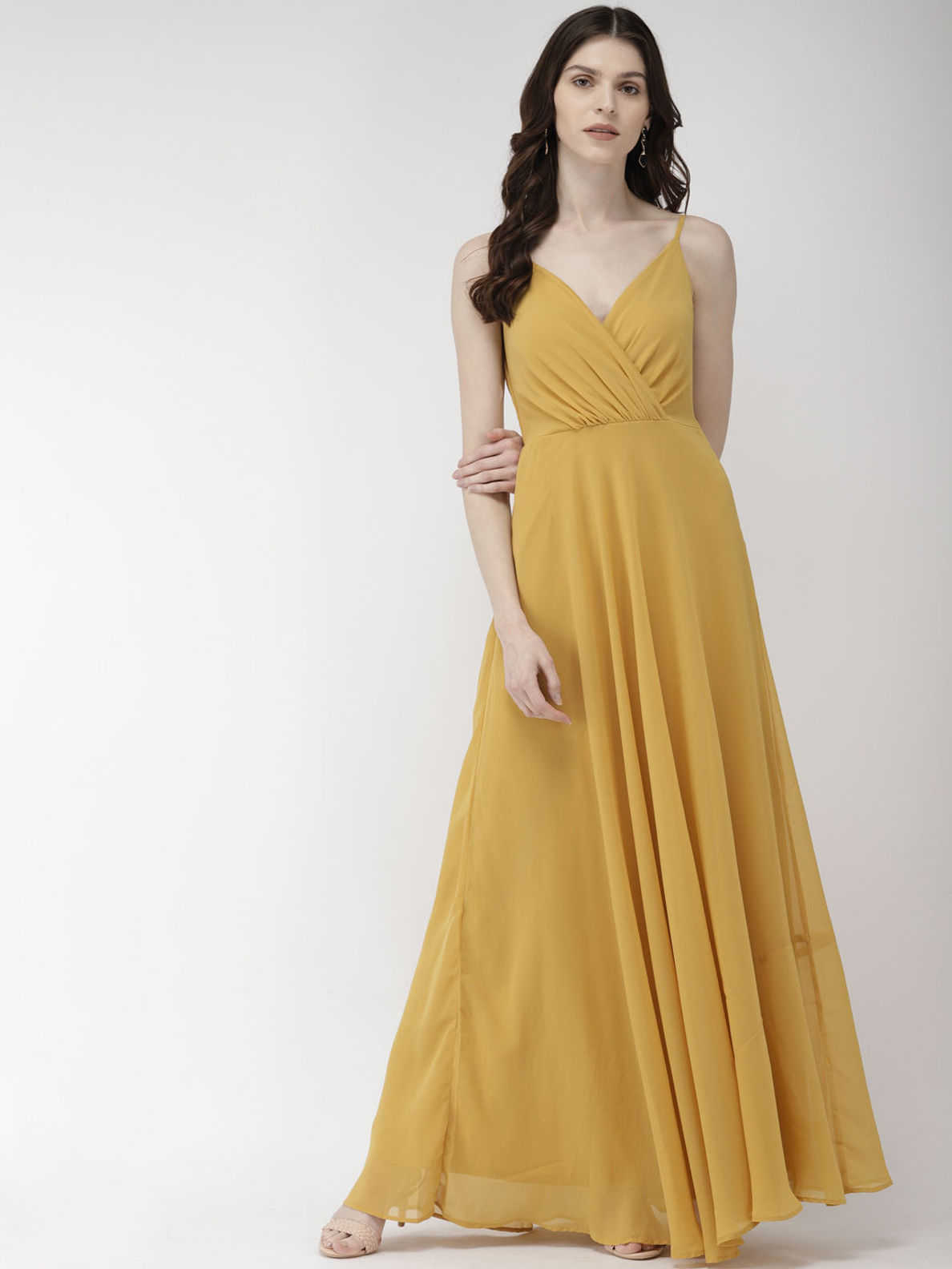 Print rose yellow fashion dress  Boldiva