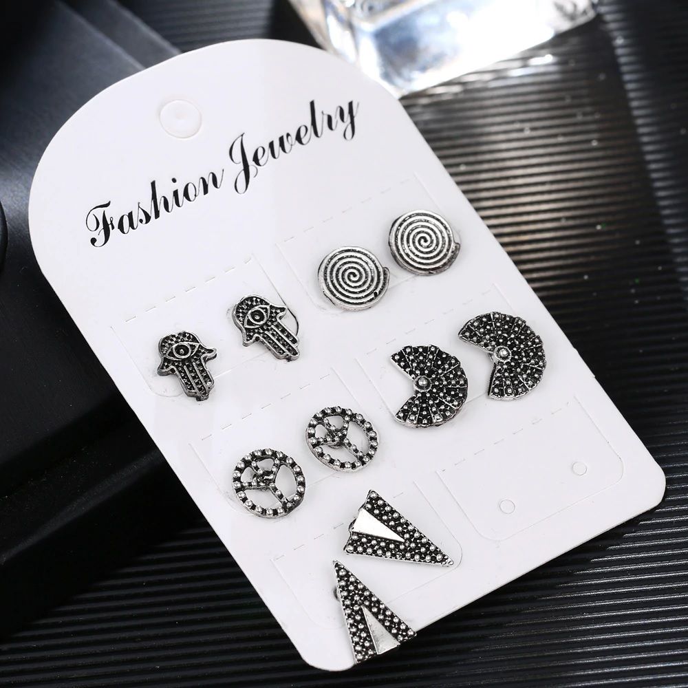 Buy Silver Oxidized Finish Studs Earrings For Women  EarTops For Stylish  Women  Silver Earrings Online  Anuradha Art Jewellery