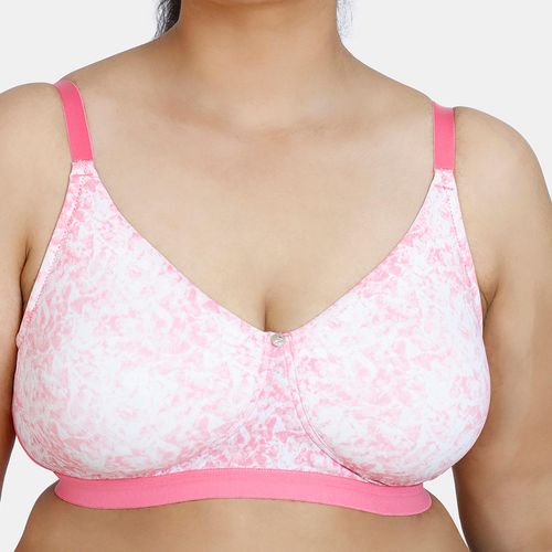 Buy Zivame Mio Amore Double Layered Padded Non-Wired Full Coverage Super  Support Bra - Pink Print Online