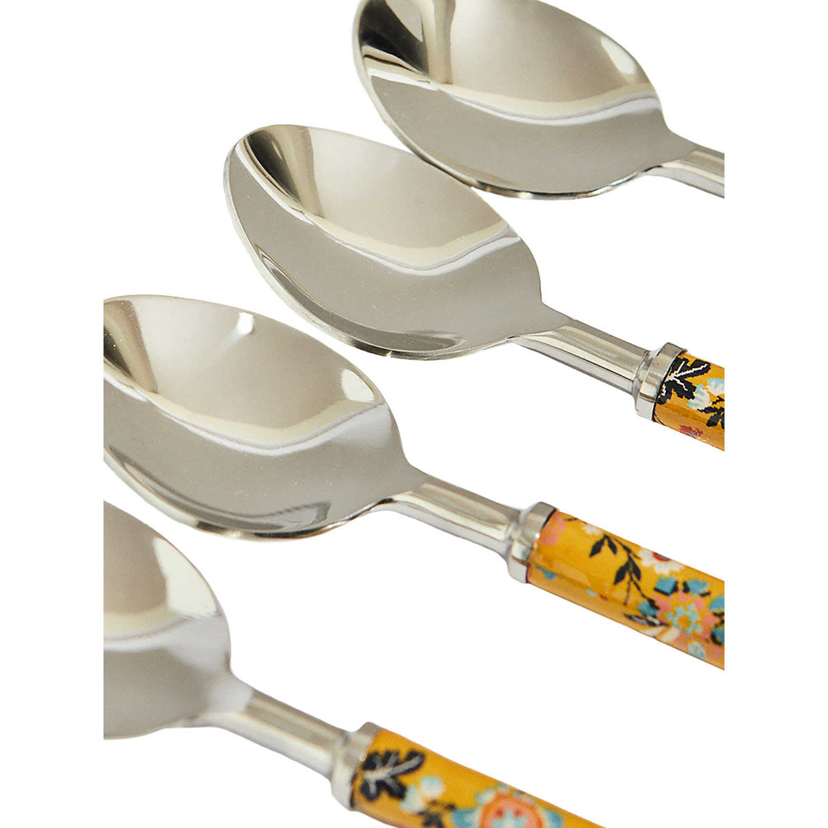 Buy Chumbak Pixel Paisley Meal Spoons Yellow (Set of 4) Online