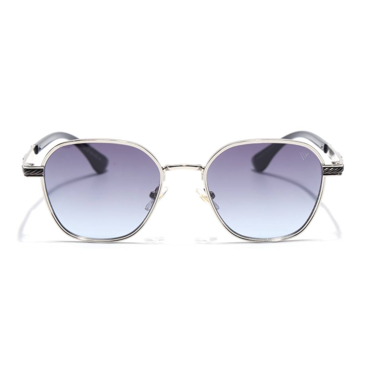 Voyage Silver Square Blue Sunglass 35096 (50)