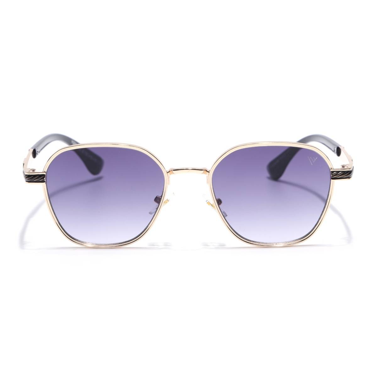 Voyage Gold Square Grey Sunglass 35096 (50)