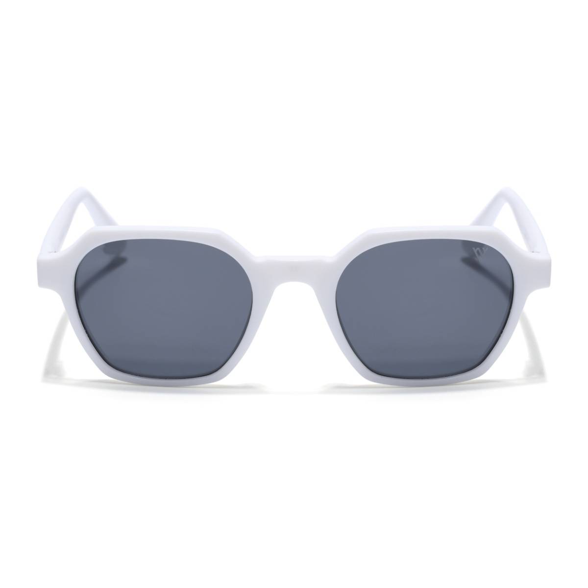 Voyage White Round Black Sunglass 7101 (48)