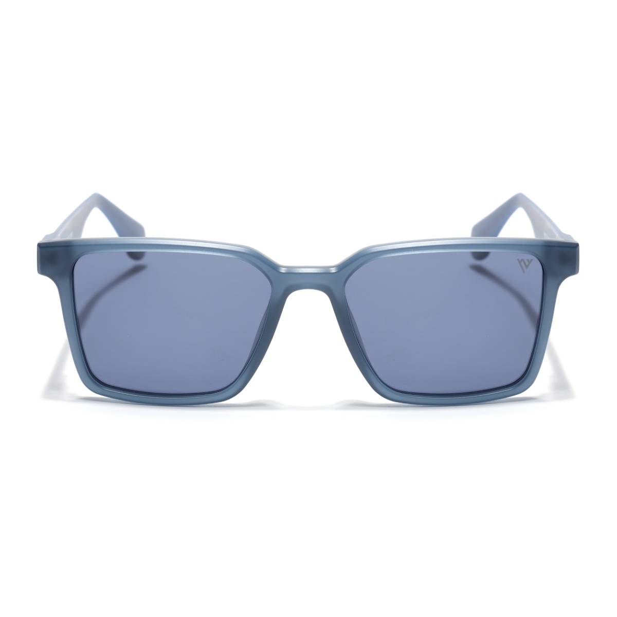 Voyage Blue Rectangle Grey Sunglass 7112 (53)