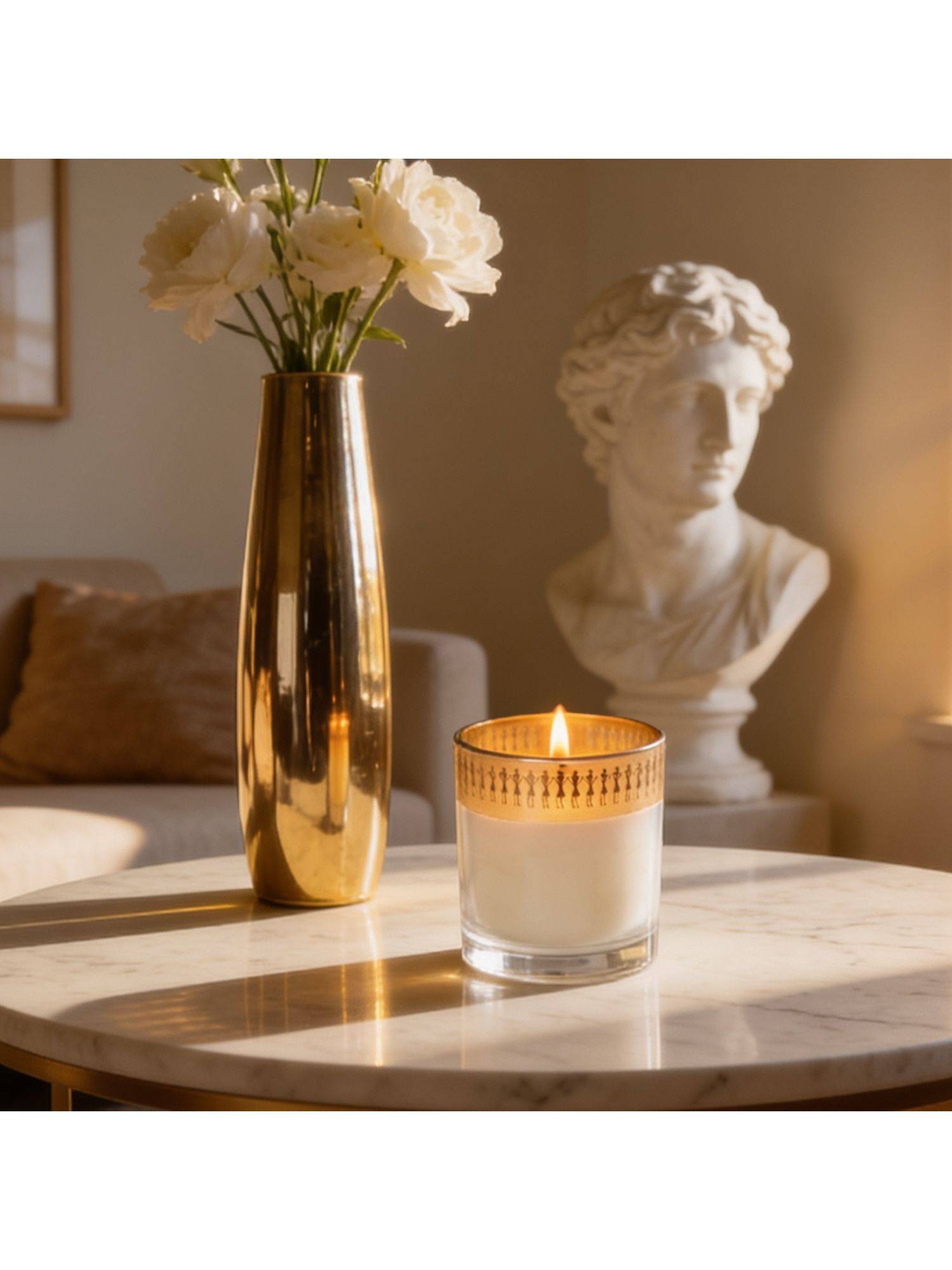SEVA HOME Dil Se Collection Dance Print Natural Soy Wax Scented Candle Gift Box