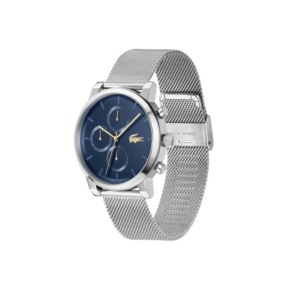 Chronograph Lacoste Mens Silver Bracelet Watch Buy Lacoste Men