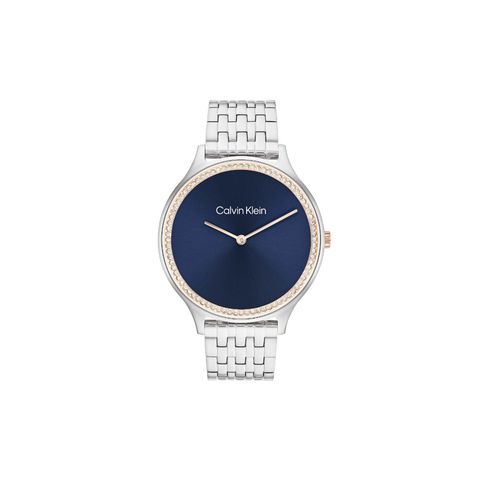 Calvin Klein Women Quartz Navy Blue Round Shape Dial Watch 25100001 (M)