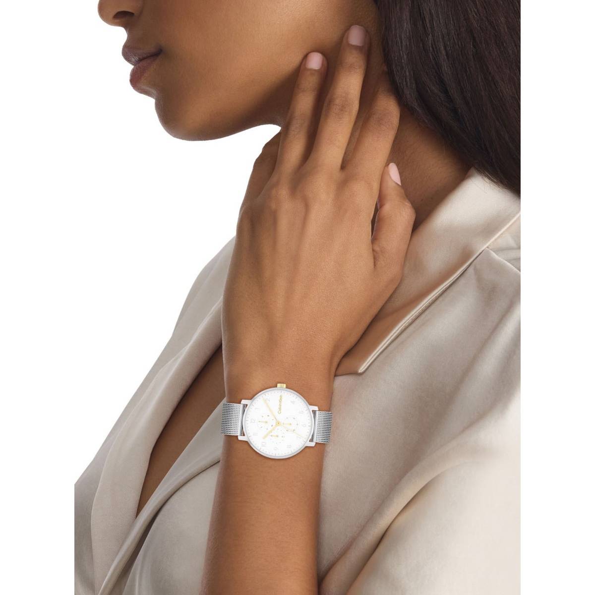 Buy Calvin Klein Women Quartz White Round Shape Dial Watch - 25200405 ...