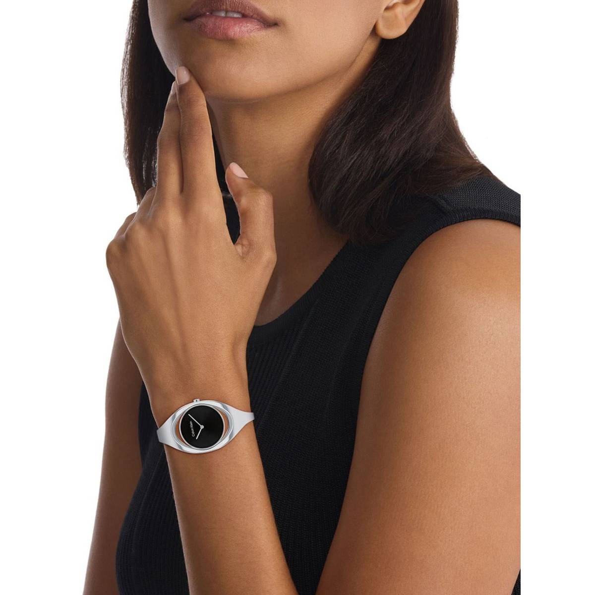 Buy Calvin Klein Women Quartz Black Round Shape Dial Watch - 25200423 ...