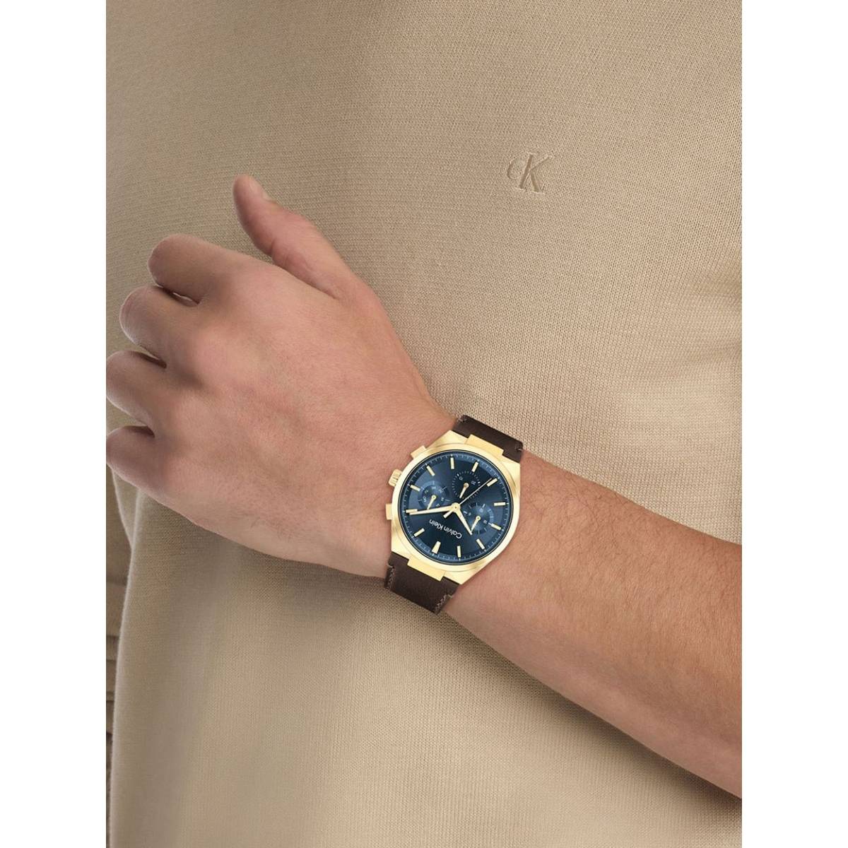 Buy Calvin Klein Men Quartz Blue Round Shape Dial Watch - 25200445 (M ...
