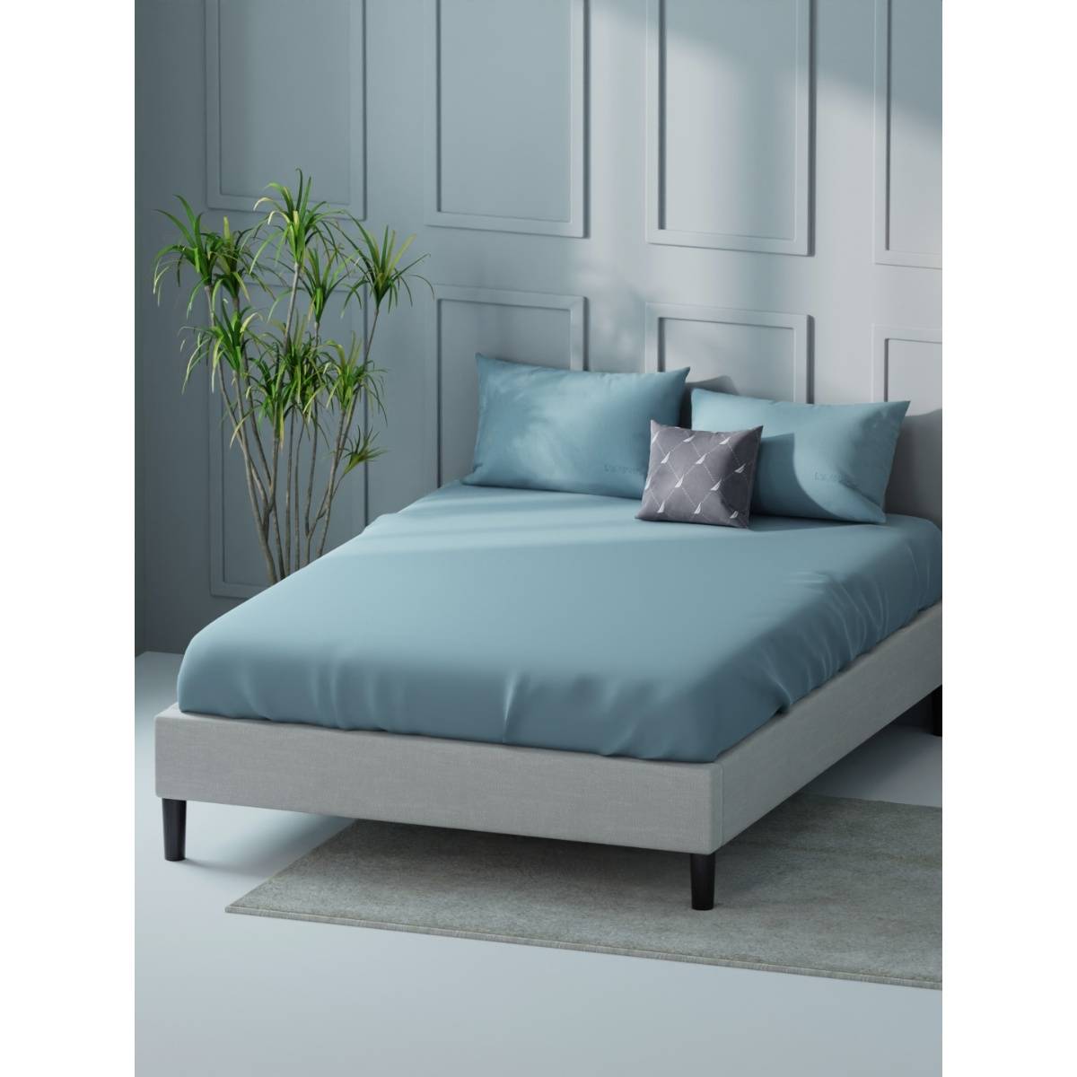 Nautica Super Soft 100% Cotton Queen Bedsheet with 2 Pillow Covers