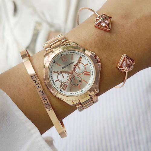 Buy Joker Witch Lily Rose Gold Watch Bracelet Stack For Women Online