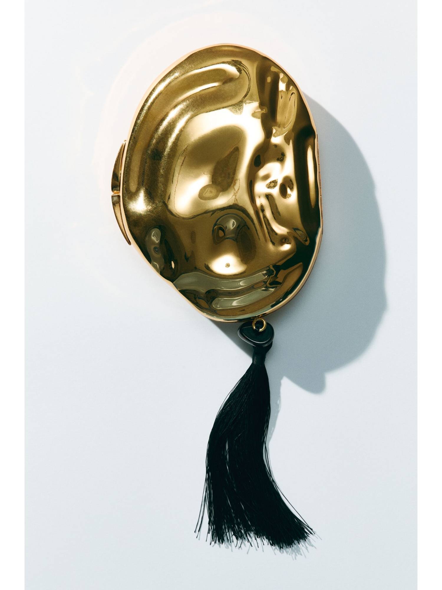 H&M Women Gold Asymmetric metal clutch