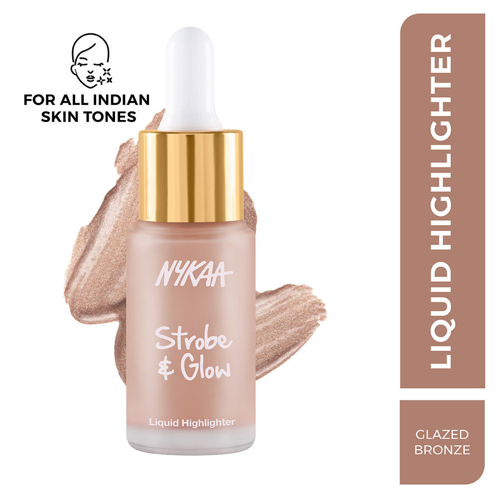 Buy Nykaa Strobe & Glow Liquid Highlighter Glazed Bronze Online