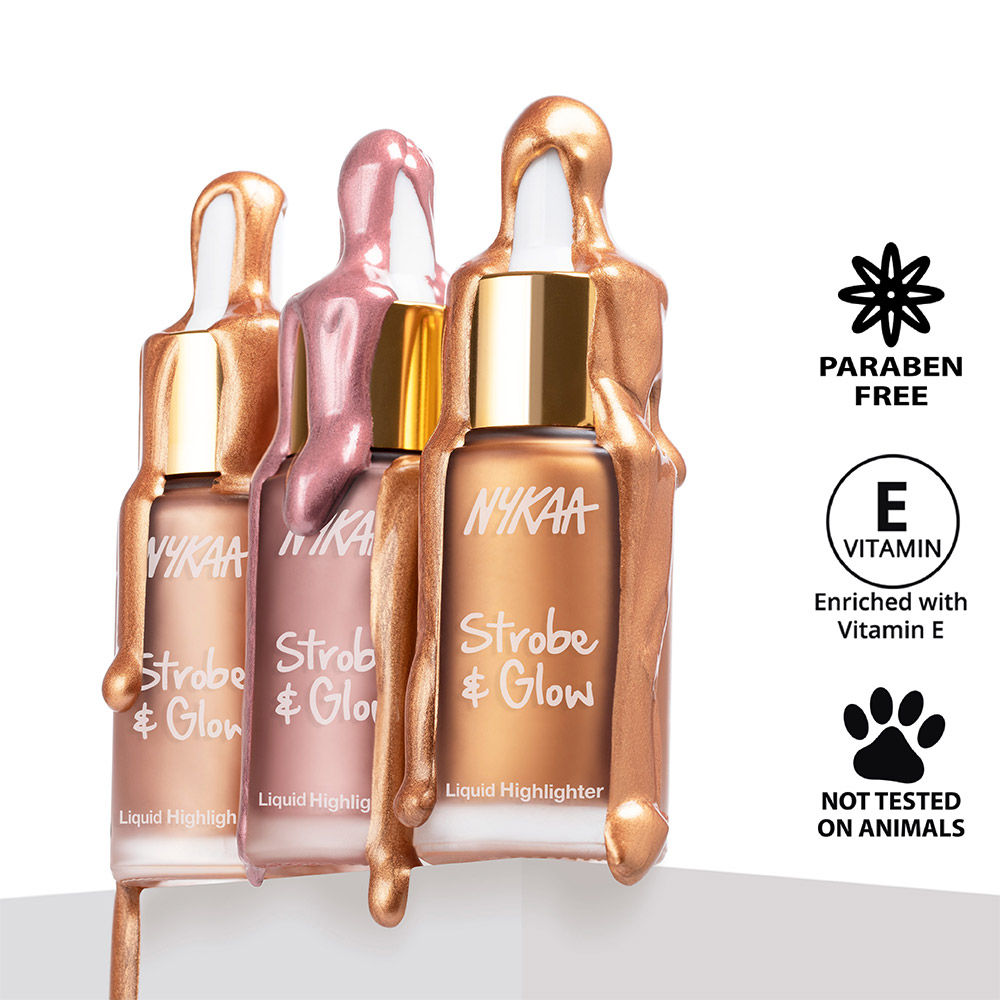 Buy Nykaa Strobe & Glow Liquid Highlighter Glazed Bronze Online
