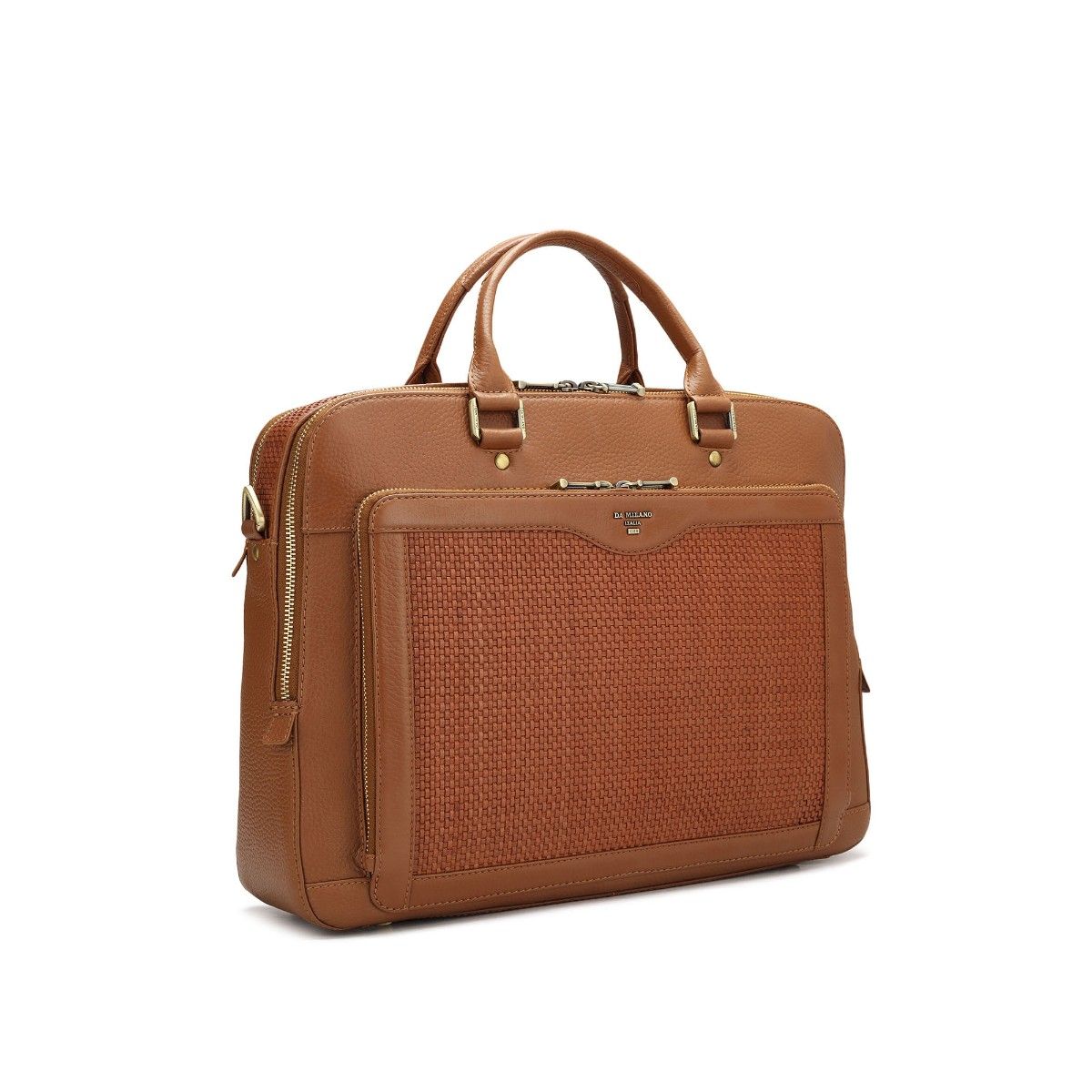 Buy Da Milano Genuine Leather Brown Laptop Bag Online