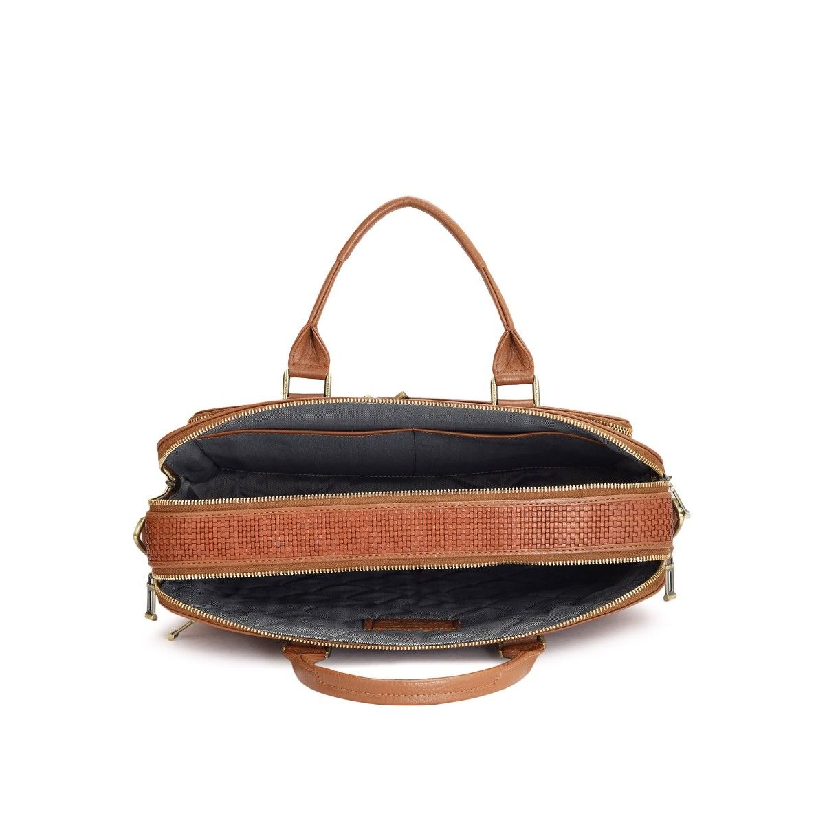 Buy Da Milano Genuine Leather Brown Laptop Bag Online