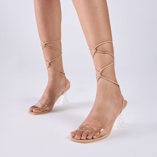 Buy RSVP by Nykaa Fashion Nude Transparent Strap Tie Up Spool
