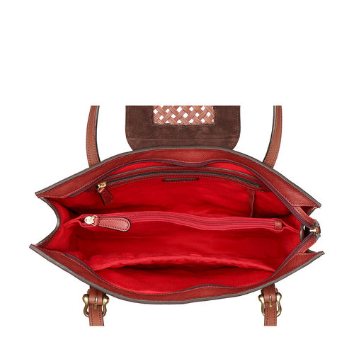 Buy Hidesign Belle Star 01 Red Leather Women's Shoulder Bag Online