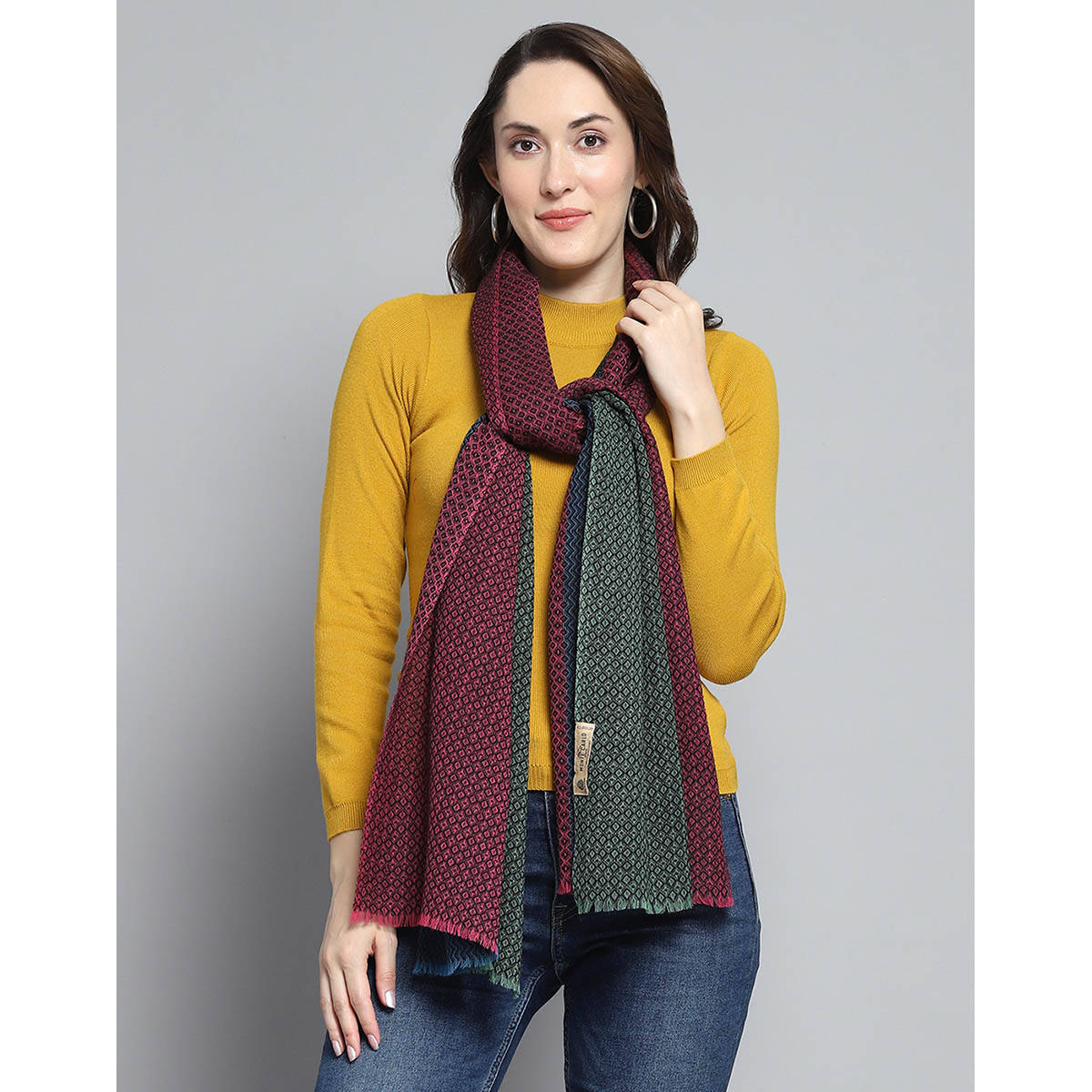 Monte Carlo Womens Printed Multi-Color Stole