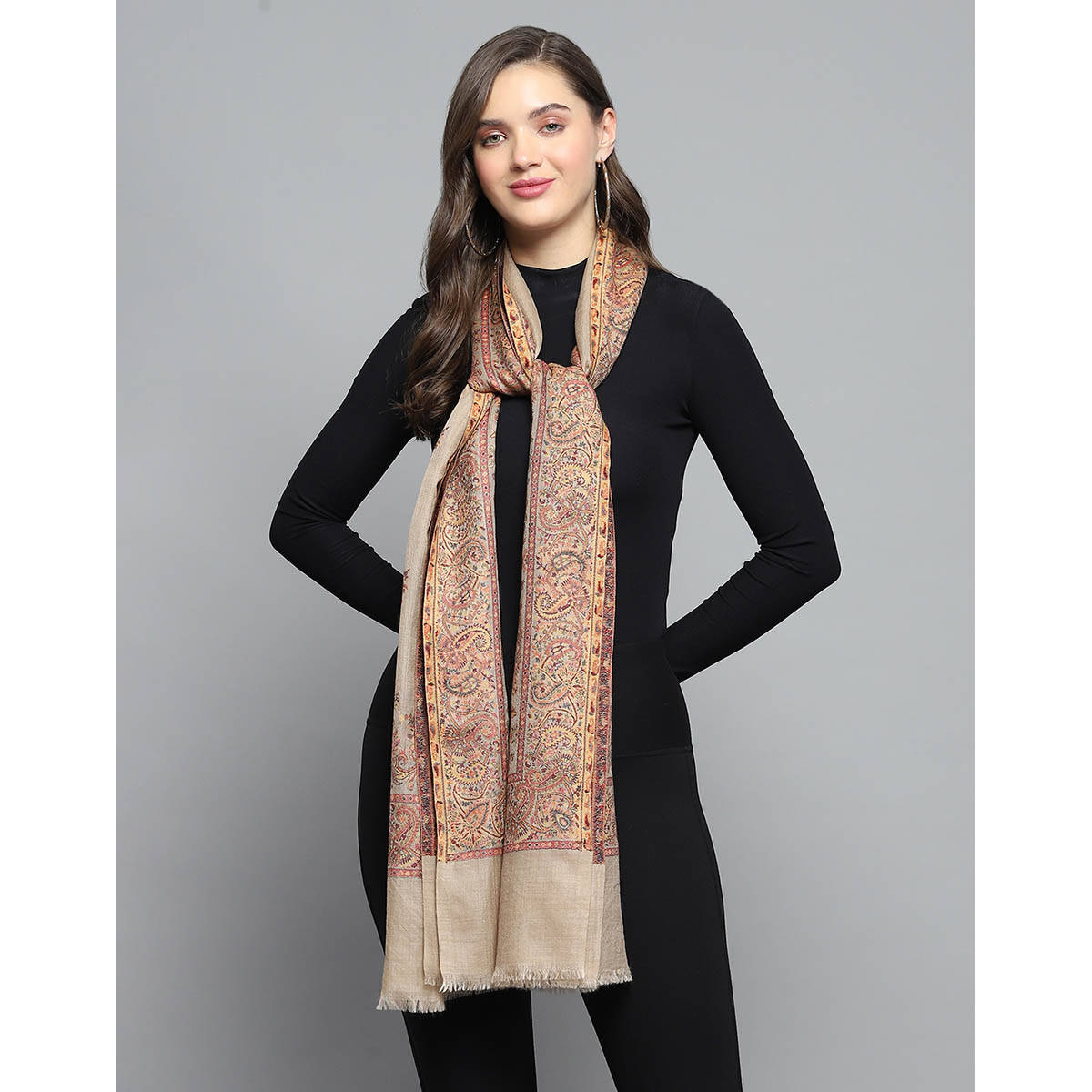 Monte Carlo Womens Printed Mix Shade Multi-Color Stole