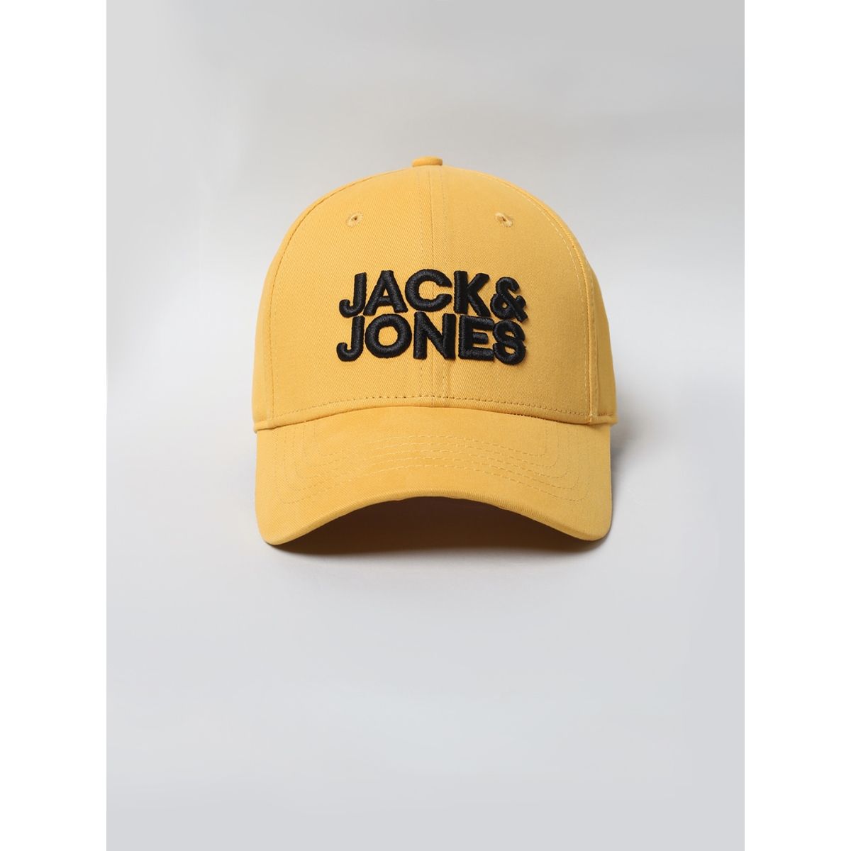 Yellow Embroidered Logo Baseball Cap|258378518