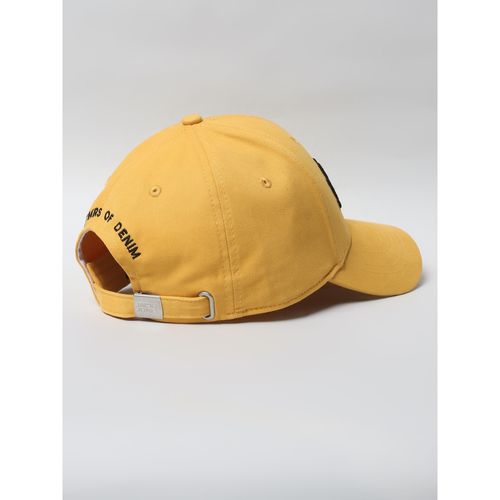 Yellow Embroidered Logo Baseball Cap|258378518