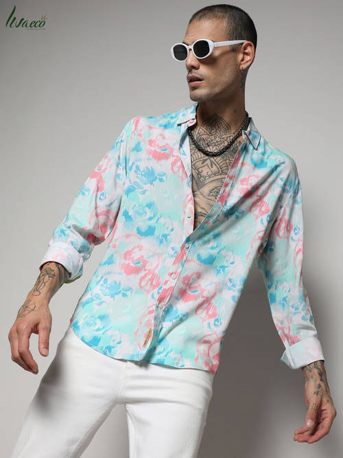 light pink and blue mens shirt