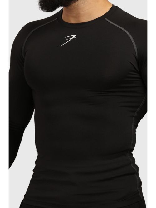 Buy FUAARK Mens Black Compression Full Sleeves Sports and Gym T