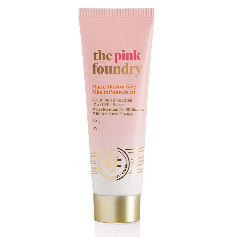 The Pink Foundry Tinted Sunscreen - Matte Mineral & Moisturising with ...