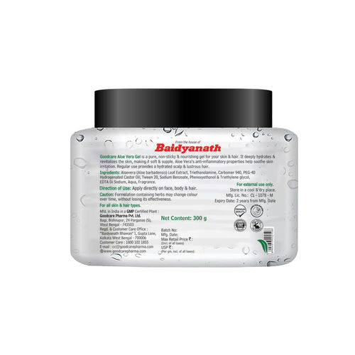 Buy GOODCARE Pure Ayurvedic Aloe Vera Gel for Hair, Skin & Face with  Vitamin E and C Online