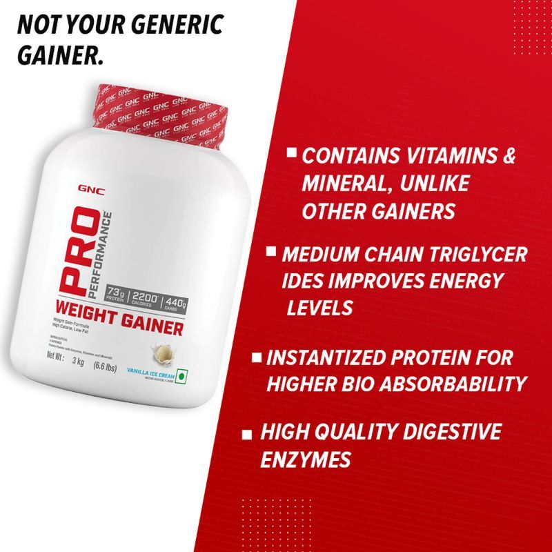 GNC Pro Performance Weight Gainer Vanilla Ice Cream Buy GNC Pro