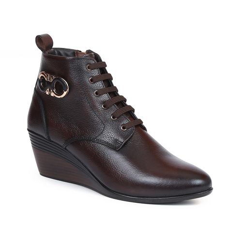 Zoom Shoes Womens Brown Genuine Leather Casual Boots (UK 3) (Brown) At Nykaa, Best Beauty Products Online