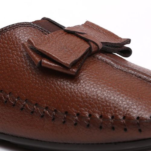 Zoom Shoes Women Brown Genuine Leather Loafers (UK 8)