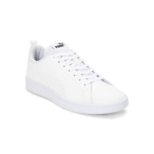 Puma Smash Ace Unisex White Sneakers (UK 3)