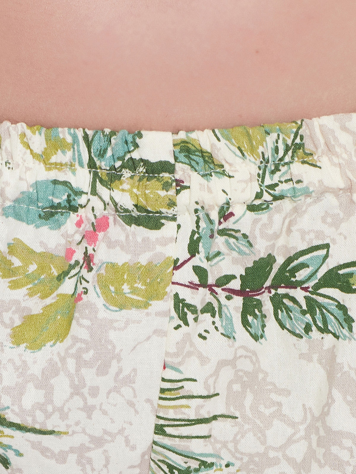 Buy Clovia Cotton Printed Button Down Shirt & Shorts Set White Online